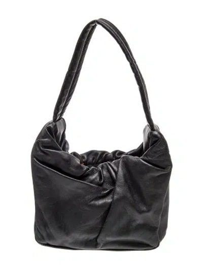 Pre-owned Staud Leather Shoulder Bag In Black