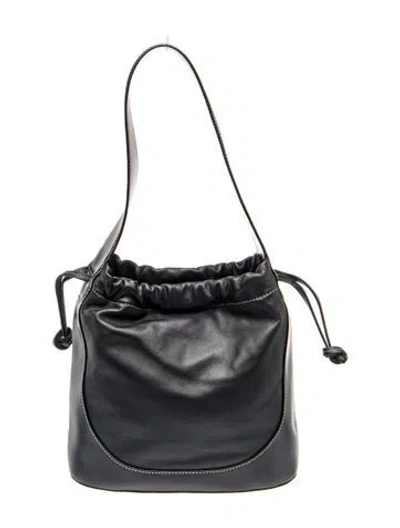 Pre-owned Staud Leather Shoulder Bag In Black