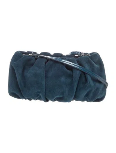 Pre-owned Staud Leather Shoulder Bag In Blue