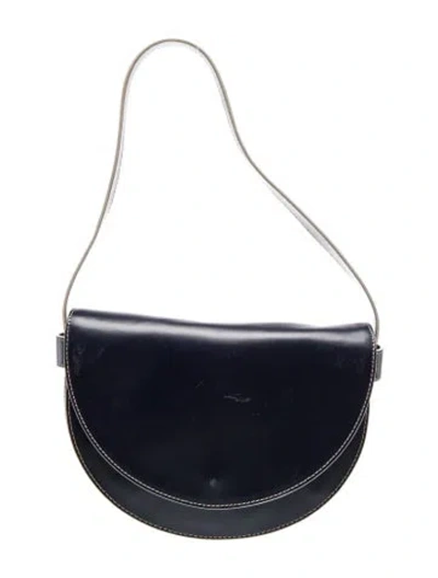 Pre-owned Staud Leather Shoulder Bag In Blue