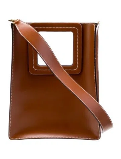 Pre-owned Staud Leather Shoulder Bag In Brown