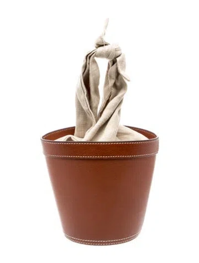 Pre-owned Staud Leather Shoulder Bag In Brown