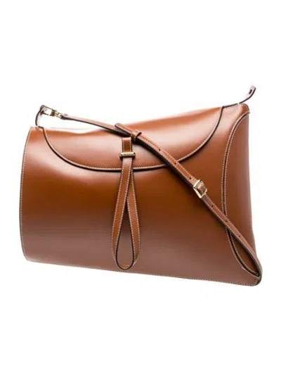 Pre-owned Staud Leather Shoulder Bag In Brown