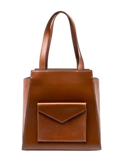 Pre-owned Staud Leather Shoulder Bag In Brown