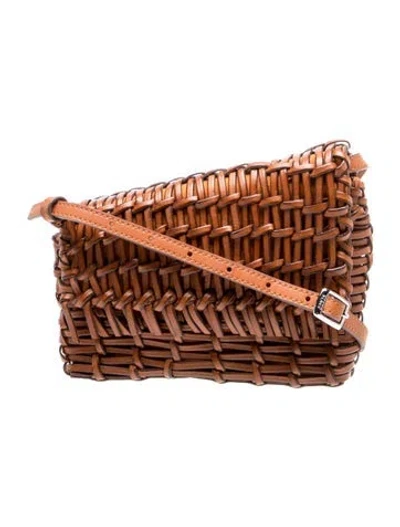 Pre-owned Staud Leather Shoulder Bag In Brown