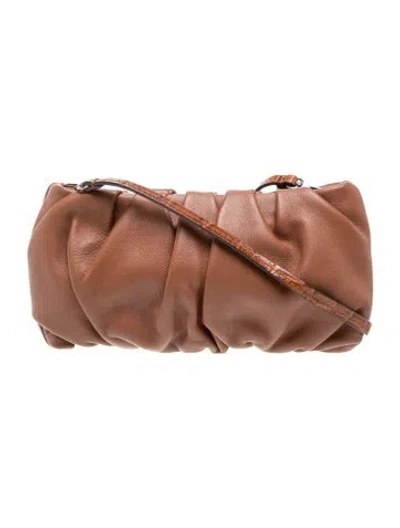 Pre-owned Staud Leather Shoulder Bag In Brown