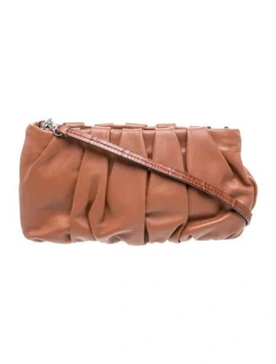 Pre-owned Staud Leather Shoulder Bag In Brown