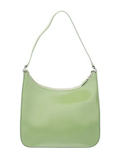 Pre-owned Staud Leather Shoulder Bag In Green
