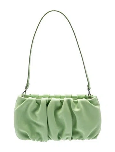 Pre-owned Staud Leather Shoulder Bag In Green