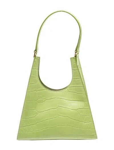 Pre-owned Staud Leather Shoulder Bag In Green