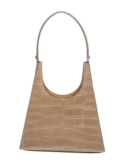 Pre-owned Staud Leather Shoulder Bag In Neutral