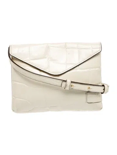 Pre-owned Staud Leather Shoulder Bag In Neutral
