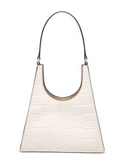 Pre-owned Staud Leather Shoulder Bag In Neutral