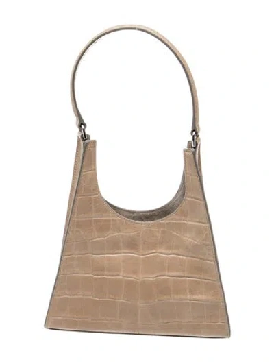 Pre-owned Staud Leather Shoulder Bag In Neutral