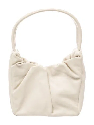 Pre-owned Staud Leather Shoulder Bag In Neutral