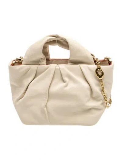 Pre-owned Staud Leather Shoulder Bag In Neutral