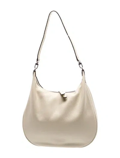 Pre-owned Staud Leather Shoulder Bag In Neutral