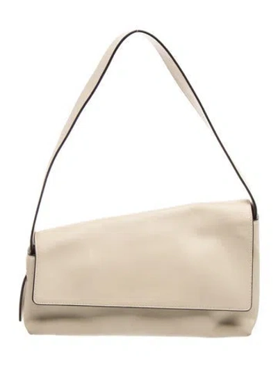 Pre-owned Staud Leather Shoulder Bag In Neutrals
