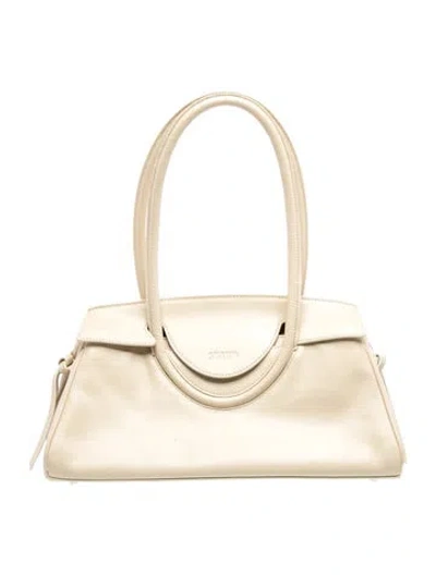 Pre-owned Staud Leather Shoulder Bag In Neutrals