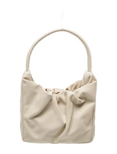 Pre-owned Staud Leather Shoulder Bag In Neutrals