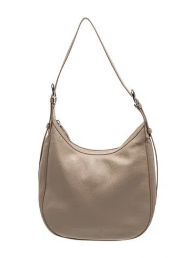 Pre-owned Staud Leather Shoulder Bag In Neutrals