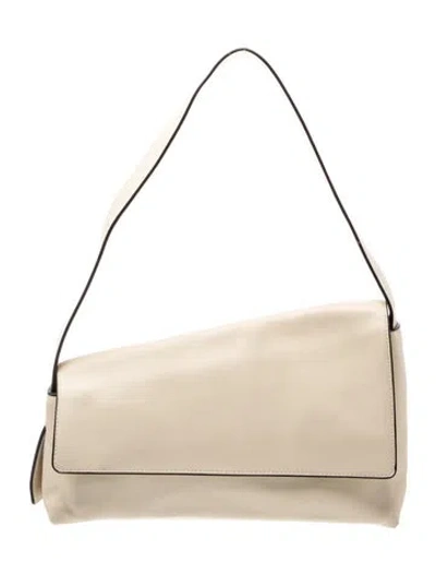 Pre-owned Staud Leather Shoulder Bag In Neutrals