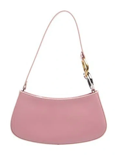 Pre-owned Staud Leather Shoulder Bag In Pink