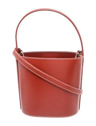Pre-owned Staud Leather Shoulder Bag In Red
