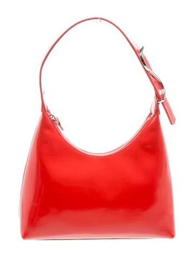 Pre-owned Staud Leather Shoulder Bag In Red