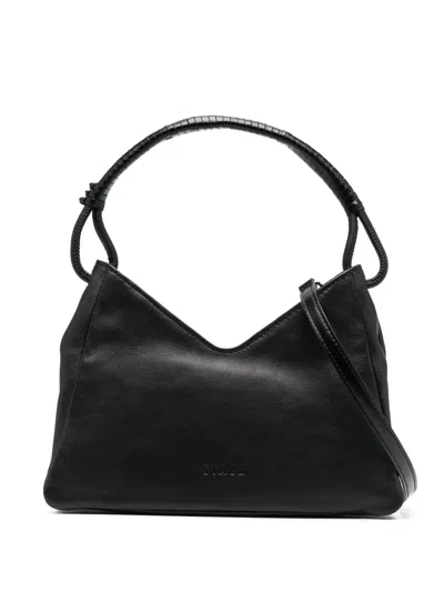 Staud Leather Shoulder Bag In Black