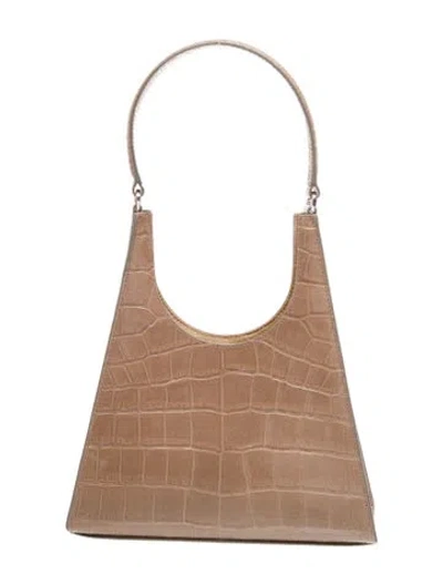 Pre-owned Staud Leather Shoulder Bag W/ Tags In Neutral