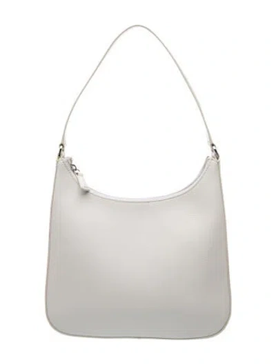 Pre-owned Staud Leather Shoulder Bag In White