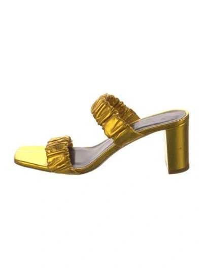 Pre-owned Staud Leather Slides