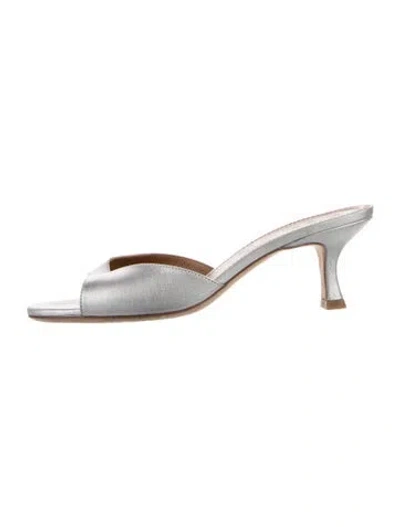 Pre-owned Staud Leather Slides