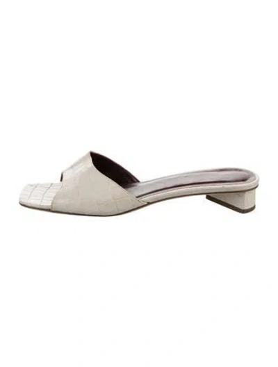 Pre-owned Staud Leather Slides