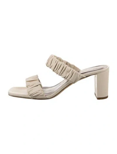 Pre-owned Staud Leather Slides In Neutrals