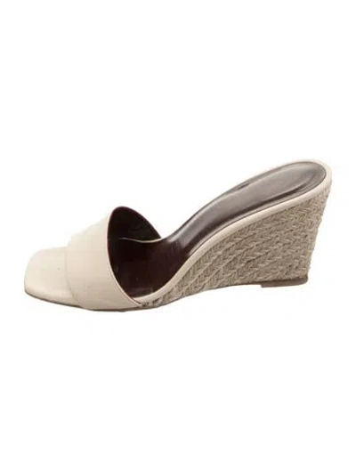 Pre-owned Staud Leather Slides In Neutrals