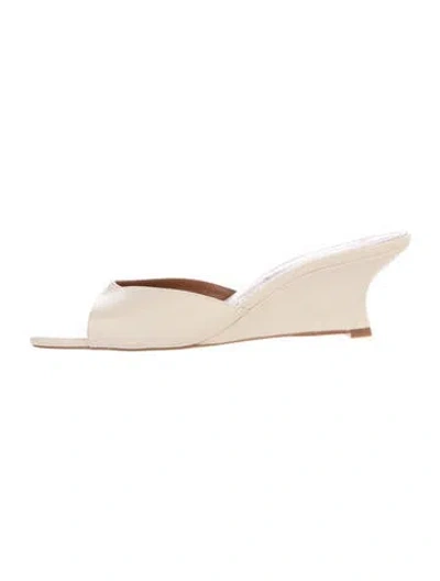 Pre-owned Staud Leather Slides In Neutrals