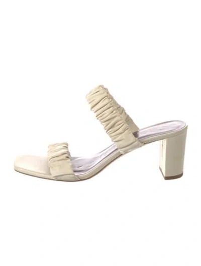 Pre-owned Staud Leather Slides In Neutrals