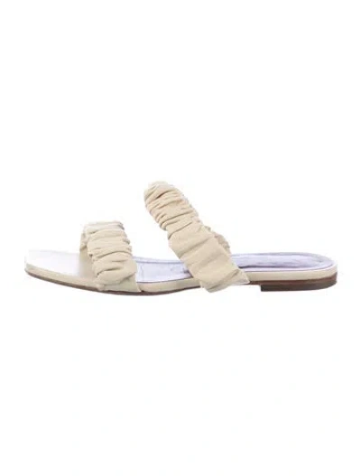 Pre-owned Staud Leather Slides In Neutrals