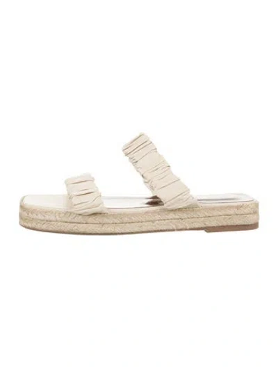 Pre-owned Staud Leather Slides In Neutrals