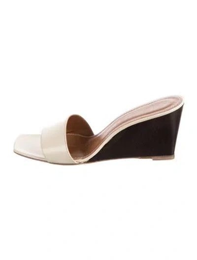 Pre-owned Staud Leather Slides In Neutrals