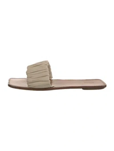 Pre-owned Staud Leather Slides In Neutrals