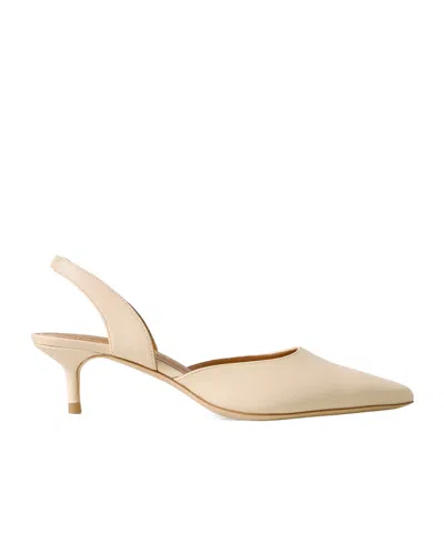 Staud Leather Slingback Pumps In Neutral