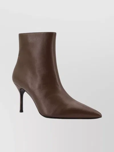 STAUD LEATHER STILETTO HEEL BOOTS