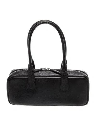 Pre-owned Staud Leather Top Handle Bag In Black