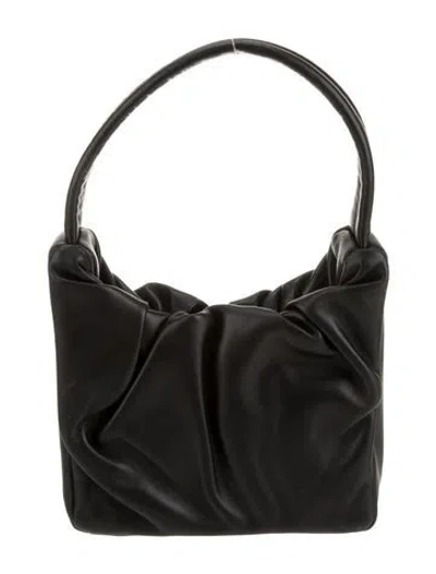 Pre-owned Staud Leather Top Handle Bag In Black