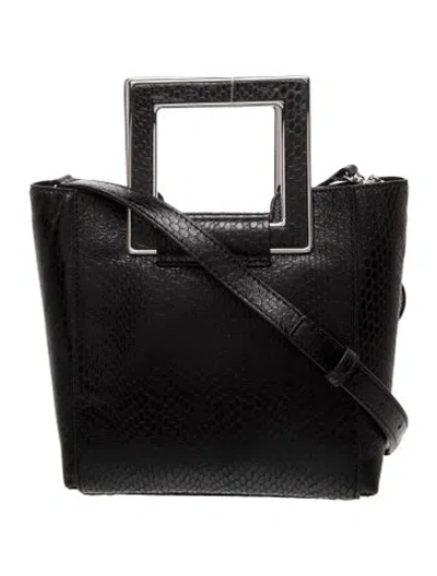 Pre-owned Staud Leather Top Handle Bag In Black
