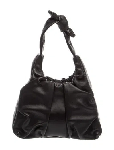 Pre-owned Staud Leather Top Handle Bag In Black