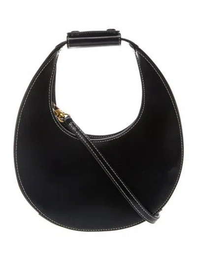 Pre-owned Staud Leather Top Handle Bag In Black